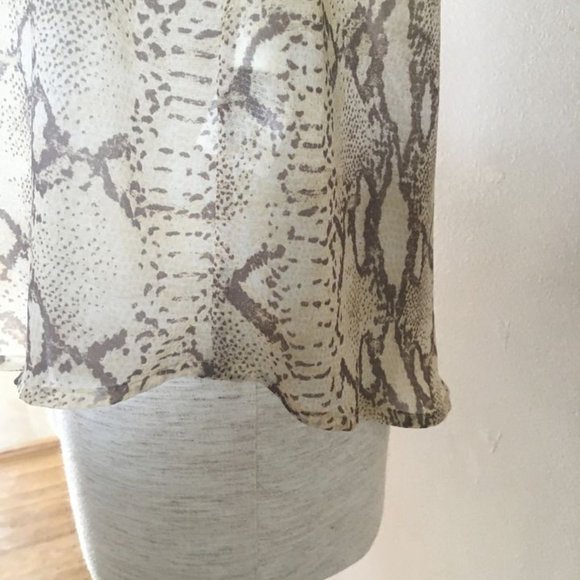 H&M Sheer Snake Skin Print Blouse - Picture 6 of 8